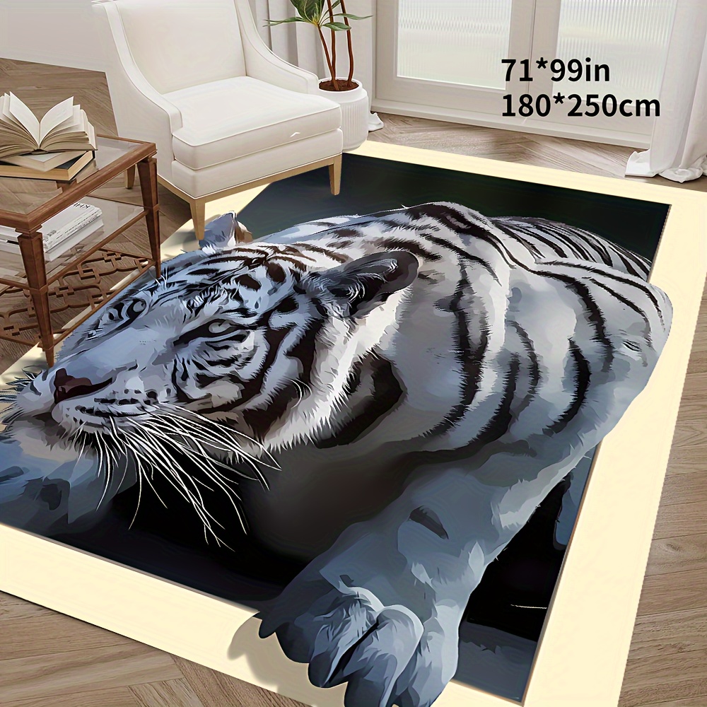 3D Printing Commercial Use - 3D Tiger Printed Rug, Cool Floral‑Dot