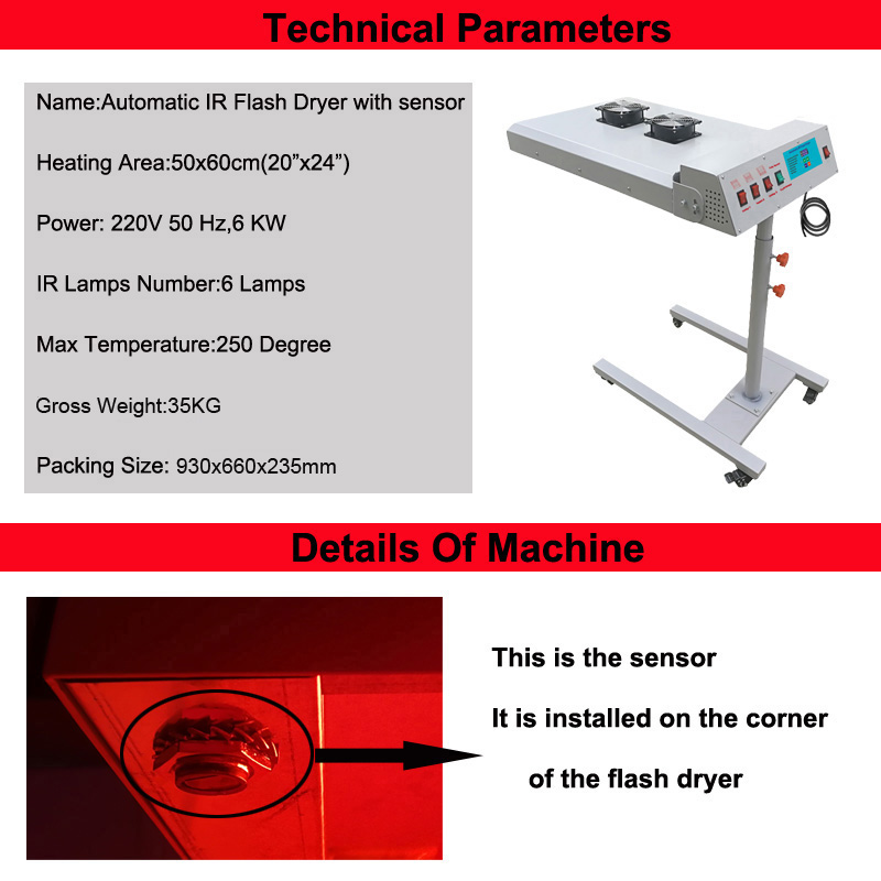 Automatic IR Flash Dryer for T - Flash Dryer Screen Print recension och pris