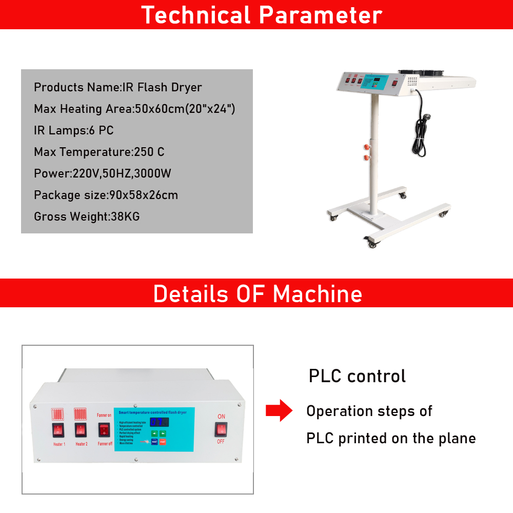 Factory Price  Ir Silkscreen S - Flash Dryer Screen Print recension och pris