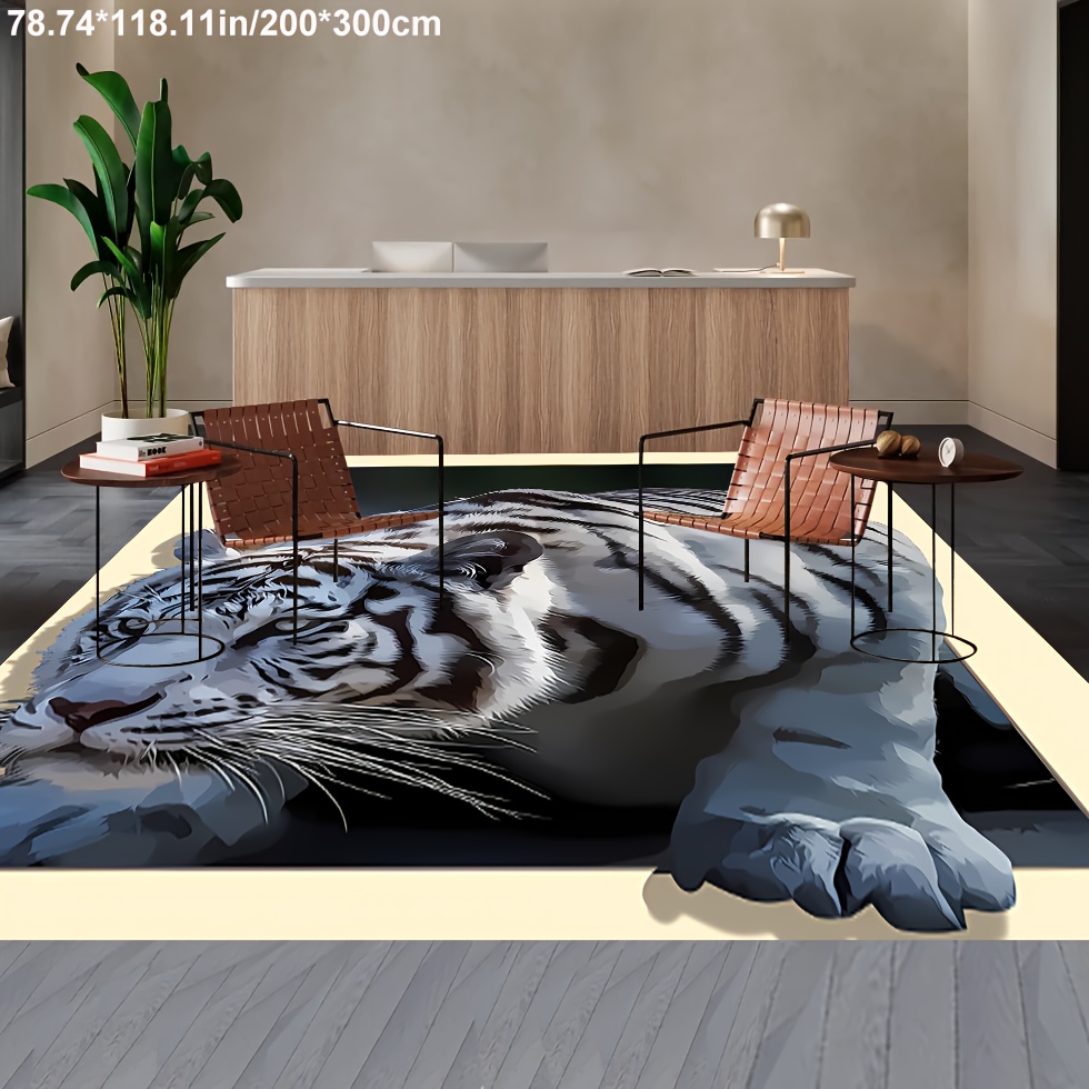 3D Tiger Printed Rug, Cool Flo - 3D Printing Commercial Use recension och pris